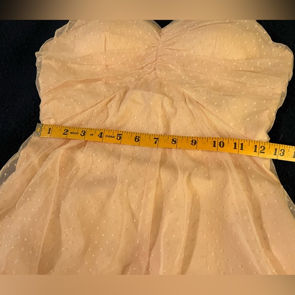 Soft Pink Rhinestone & Polka Dot Formal Homecoming Dress Size Small - Picture 7 of 9